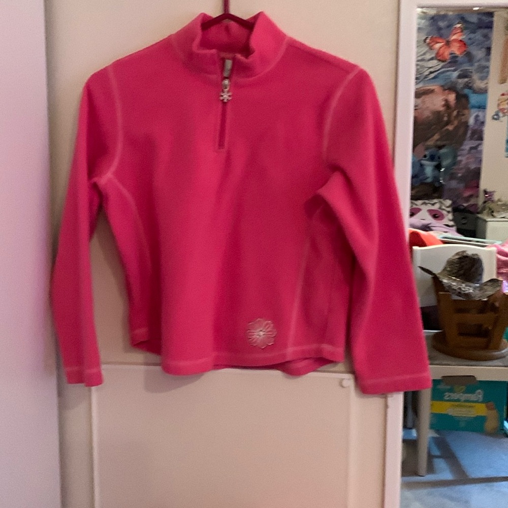 Pink Fleece sweater size large kids large